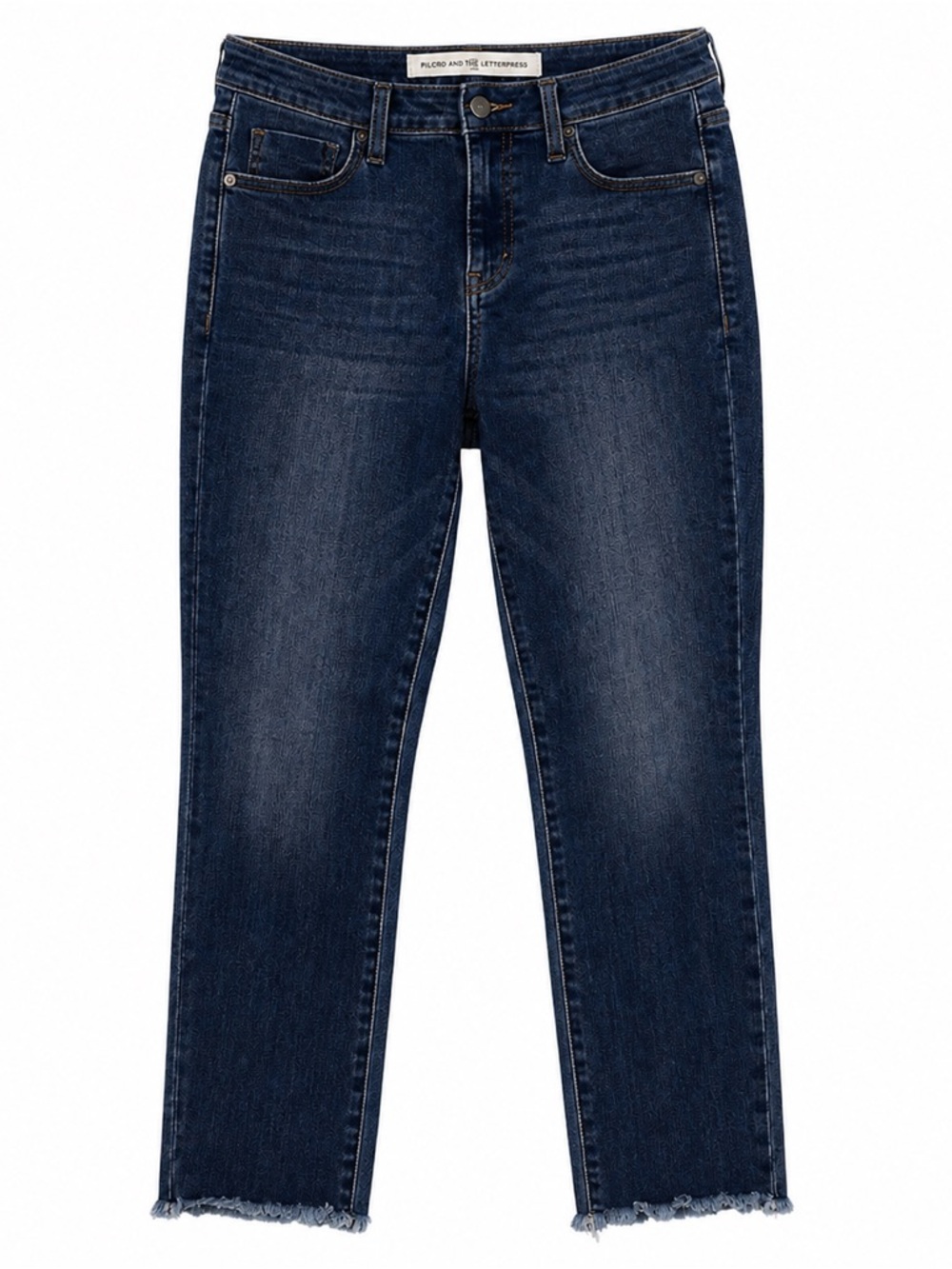 Pilcro and the Letterpress Script Jeans in Dark Denim